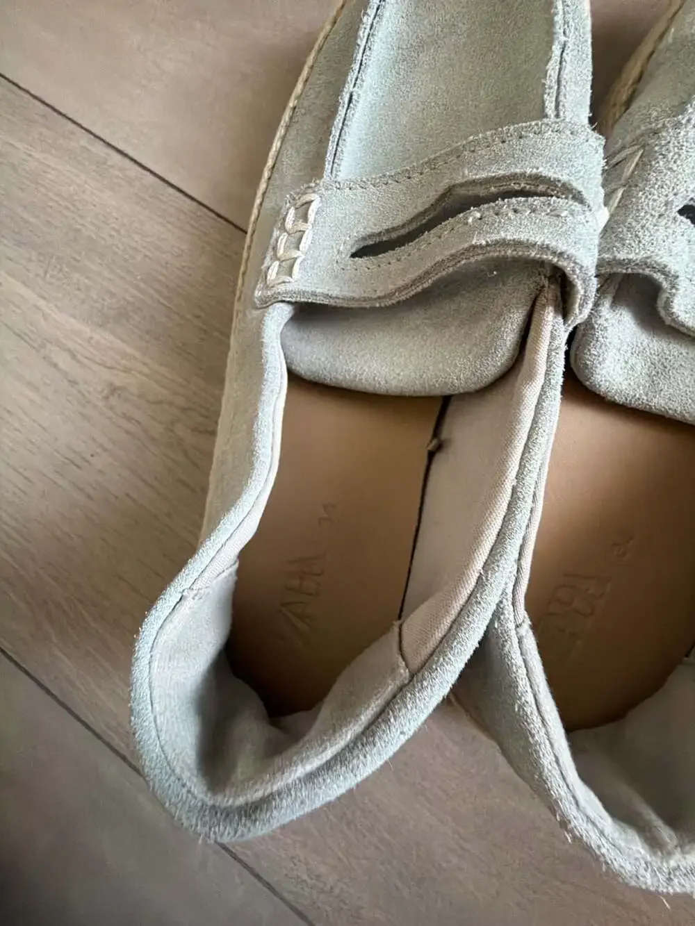 Zara Kids Suede Penny Loafer Espadrilles
